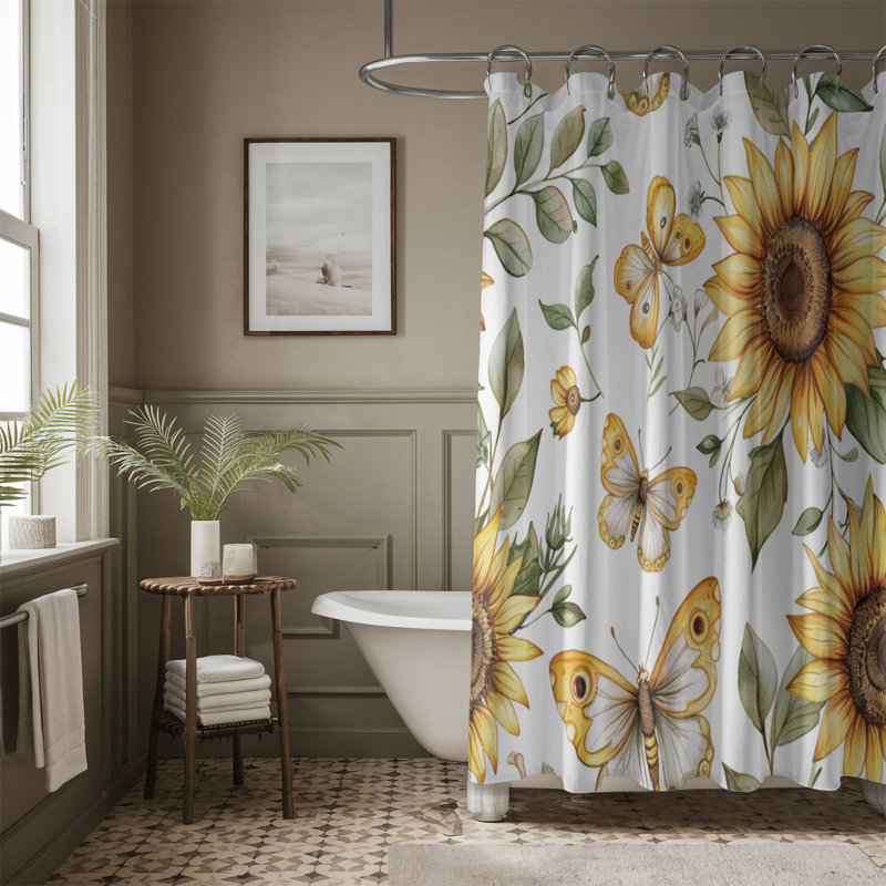 Bloom Wings - Premium Shower Curtain, 74"H x 71"W