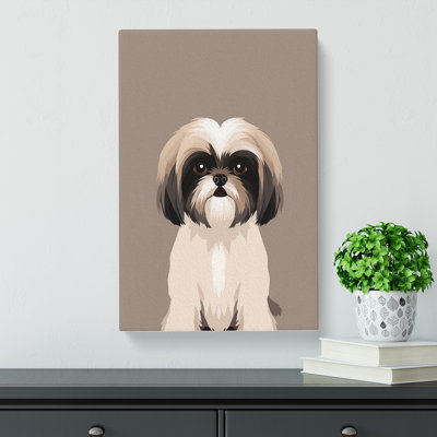 Shih Tzu Minimalism No.4 - Wrapped Canvas