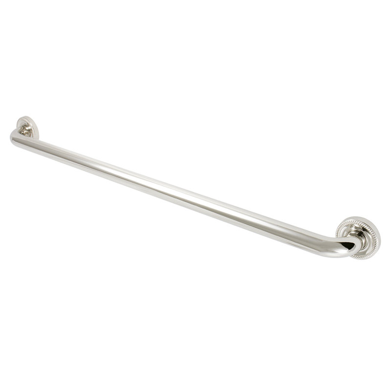 Barre d'appui de 1-1 / 4 po Kingston Brass Camelon, l 12 po, Nickel poli