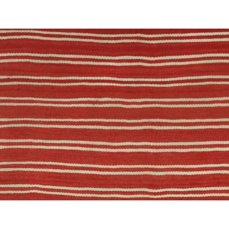 Striped Area Rug in Red
