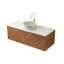 Meuble-lavabo 30 po, armoire de rangement en contreplaqué flottant, portes doubles en sergé avec garniture en métal, vasque ronde en céramique blanche à motif de pierre et plateau en pierre frittée-2030622562-2030622588
