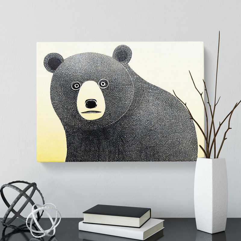 Pleasing Bear Abstract - Wrapped Canvas, 40cm H x 60cm W x 3cm D