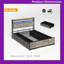 Lit Somnus Queen Size en métal avec rangement, tête de lit DEL et 12 tiroirs-1495004419-1495047102