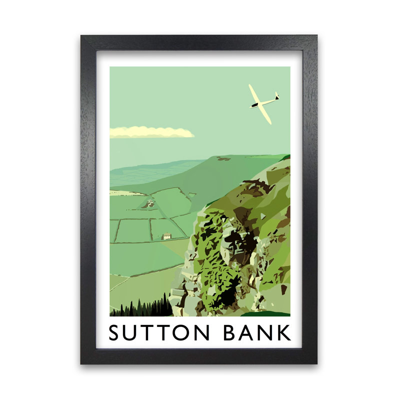 Sutton Bank by Richard O'Neill - Single Picture Frame Print, Black, 42 cm H x 29.7 cm W x 3 cm D