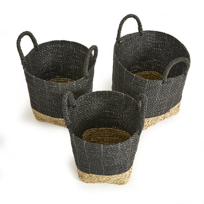 Madura Handmade Seagrass Decorative Basket Set