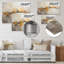 Minimalisme beige horizon - formes abstraites, impressions murales en métal-99557737