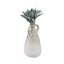 Vase poterie en terre cuite à la main aspect ivoire brun clair de 18 pouces pour le bureau à domicile.