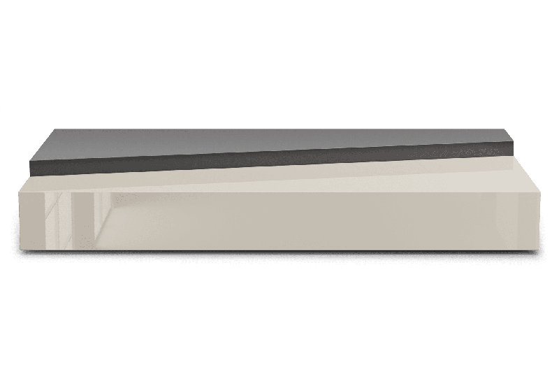Hubert Solid Wood Coffee Table, Dark Gull Gray/Chateau Gray