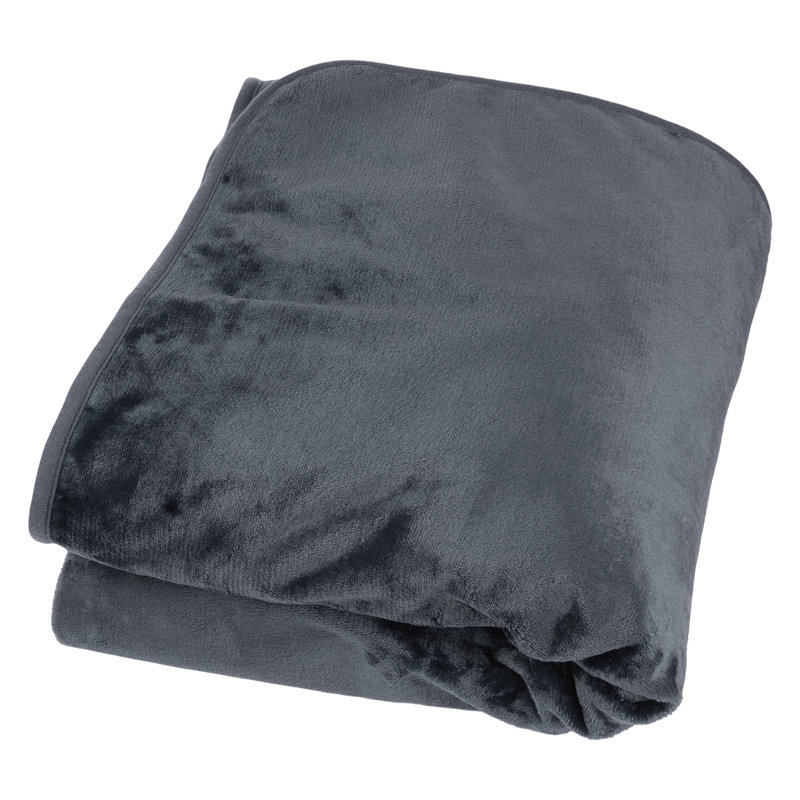 King-Size Gray Cotton Waterproof Blanket for Kids and Pets