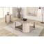 Table basse Cony, bois de chêne brun naturel, roulettes, 42 po