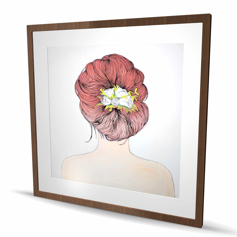 Dame avec des fleurs dans les cheveux | Impression de beauté figurative
