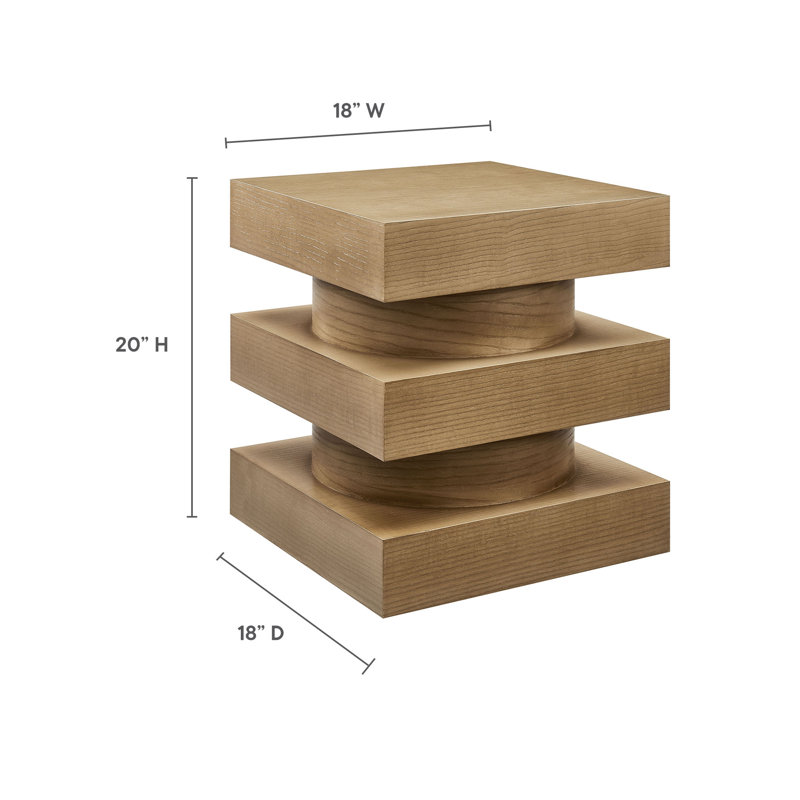 Perpetuate Totem End Table, Caramel Ash