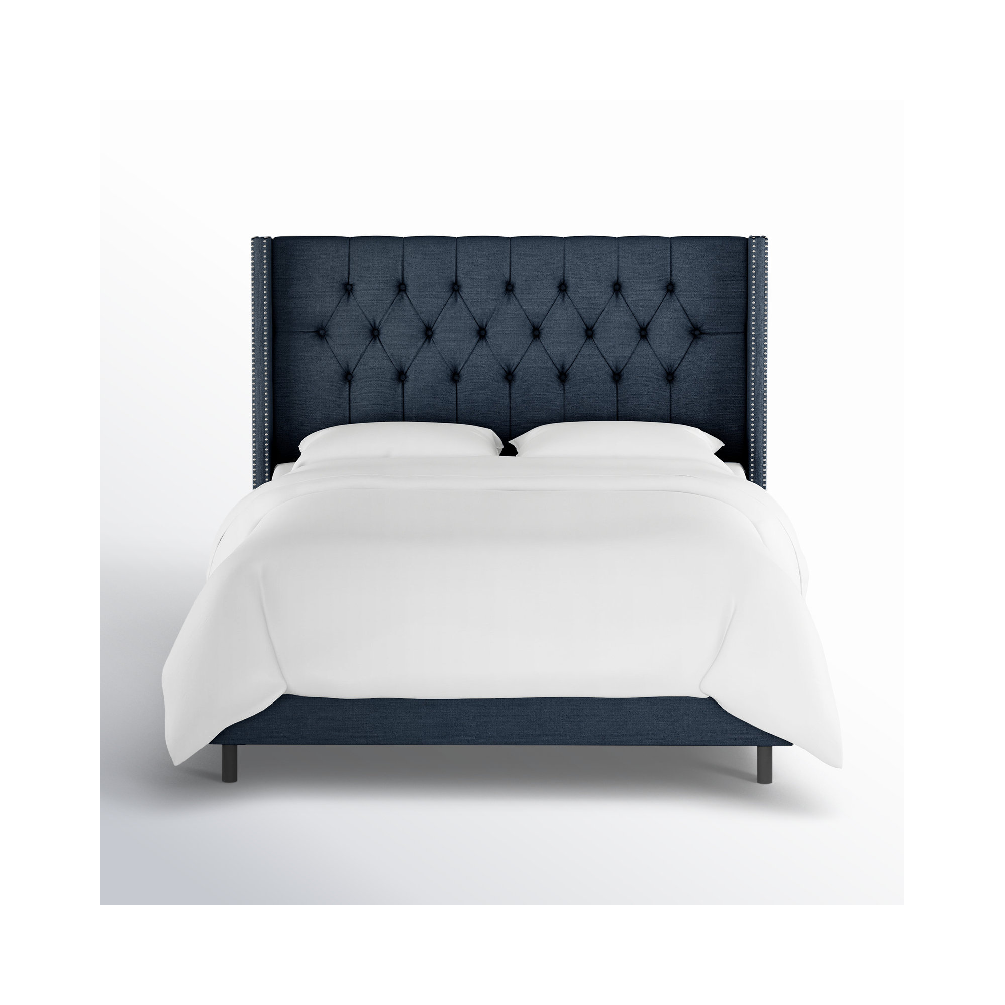 Breckin Upholstered Wingback Bed, Classic Snow Boucle, Twin