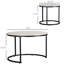 2 tables basses, gris. Conception emboîtable avec cadre en métal. Espace de bout de salon, tables rondes grises de construction stable, pieds de table empilables pour la pièce. Look industriel, tables d'appoint polyvalentes et d'appoint. Sauver