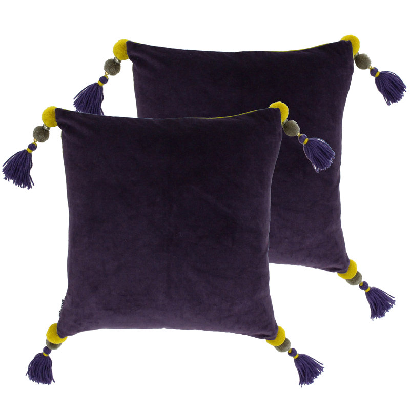 Square Cushion, Damson/Lemon Curry