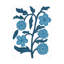 «Blue Folk Florals I» sur toile par June Erica, reproduction-1301780449