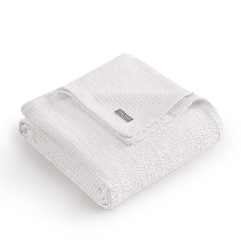 Couverture réversible en coton Tommy Bahama, Grand, Blanc
