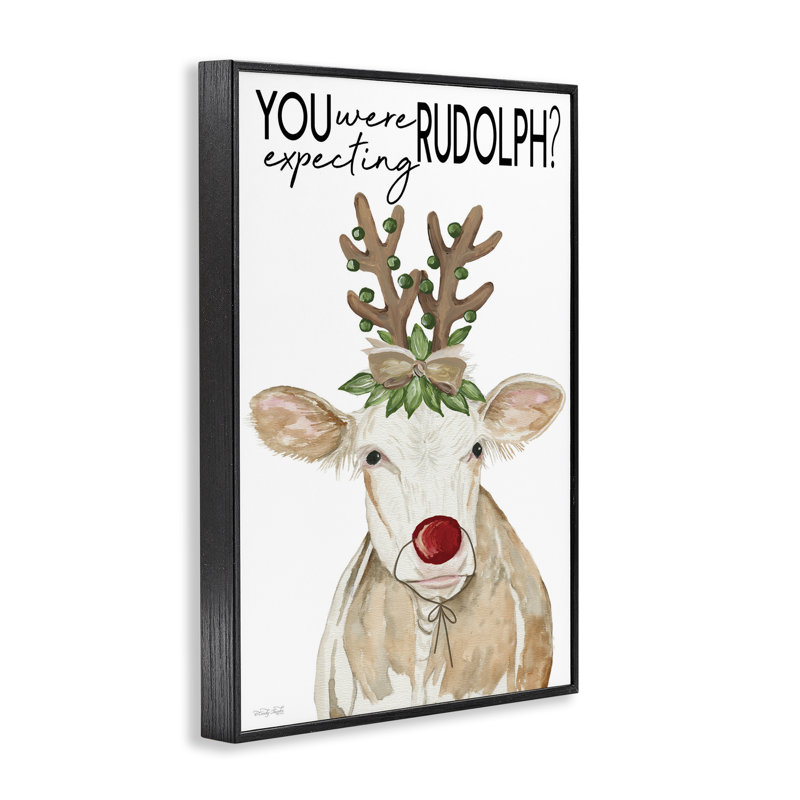 «You Were Expecting Rudolph», estampe numérique, conception de Cindy Jacobs, Giclée encadrée noir minuit, H 24 po x l 16 po