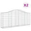 Arched Gabion Baskets 2 Pcs Galvanised Iron-204208234