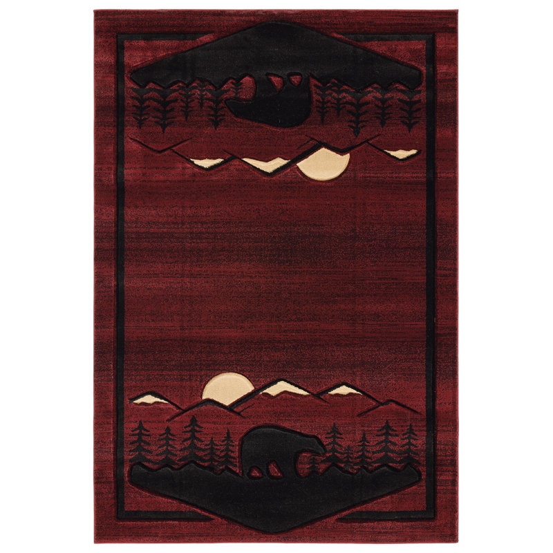 Tapis bordeaux Encarnacion, Rectangle 7 pi 10 po x 10 pi 6 po