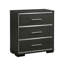 3 tiroirs 15,5 po Noah W Table de chevet