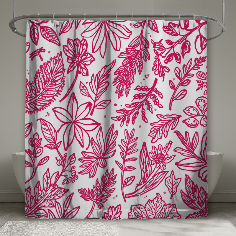 Rideaux de douche roses très longs, 70 po l x 72 po H