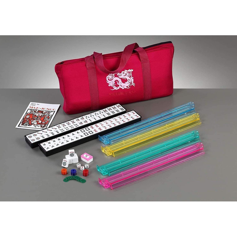 Photo of USA MJ TABLE American Mahjong Set — Red Soft Bag