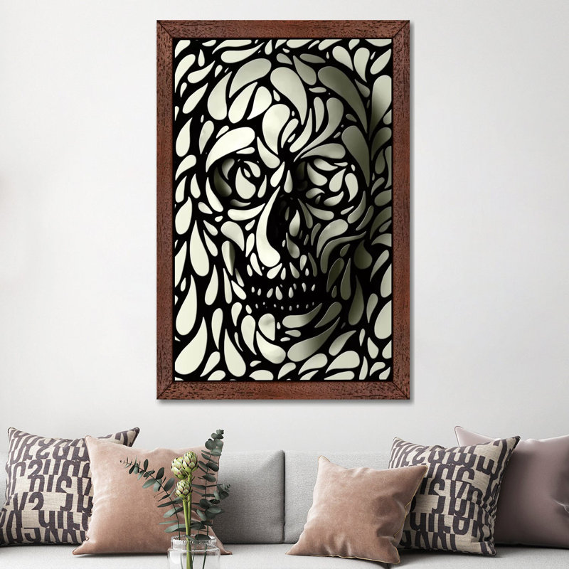 Print on Canvas, 101.6 cm H x 66.04 cm W x 1.91 cm D, Brown Framed