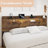 Farmhouse Wooden Bed Frame with Storage Headboard, Wood Platform Bed Frame with Charging Station & Led Lights-2119601723-2130857582