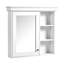 Armoire de salle de bain durable en panneau de fibres à densité moyenne avec miroir et tablettes réglables, parfaite pour les petits espaces et le rangement multi-usage.