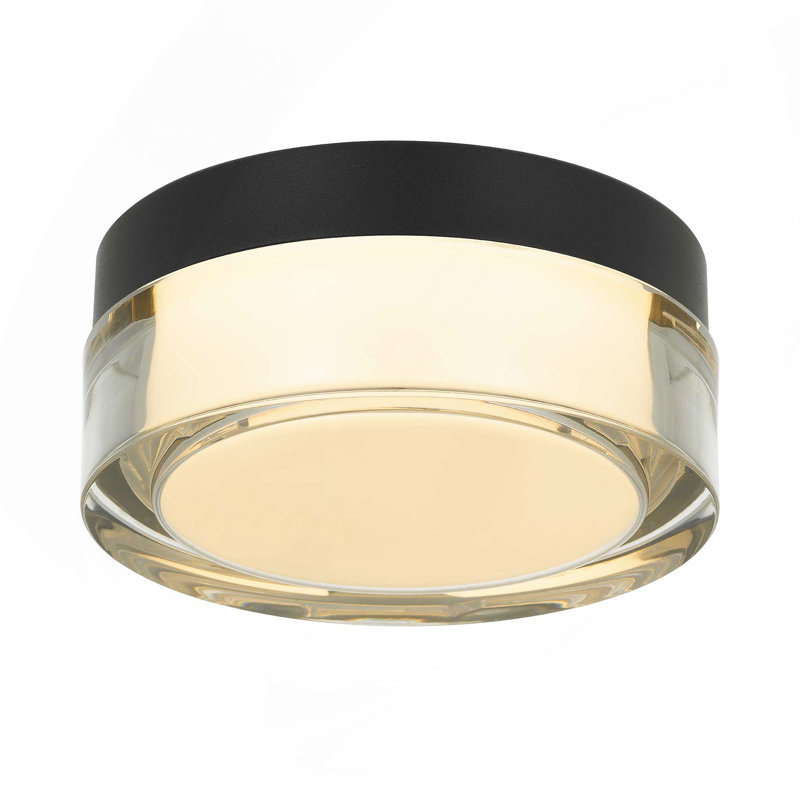 Plafonnier encastré noir 6 po DEL, Noir, H 2,5 po x l 6 po x P 6 po