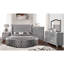 1pièce lit de rangement rond en velours gris Glam-84292602-84292600