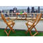 Tabouret de bar de patio 36 po en bois d’acacia Cull