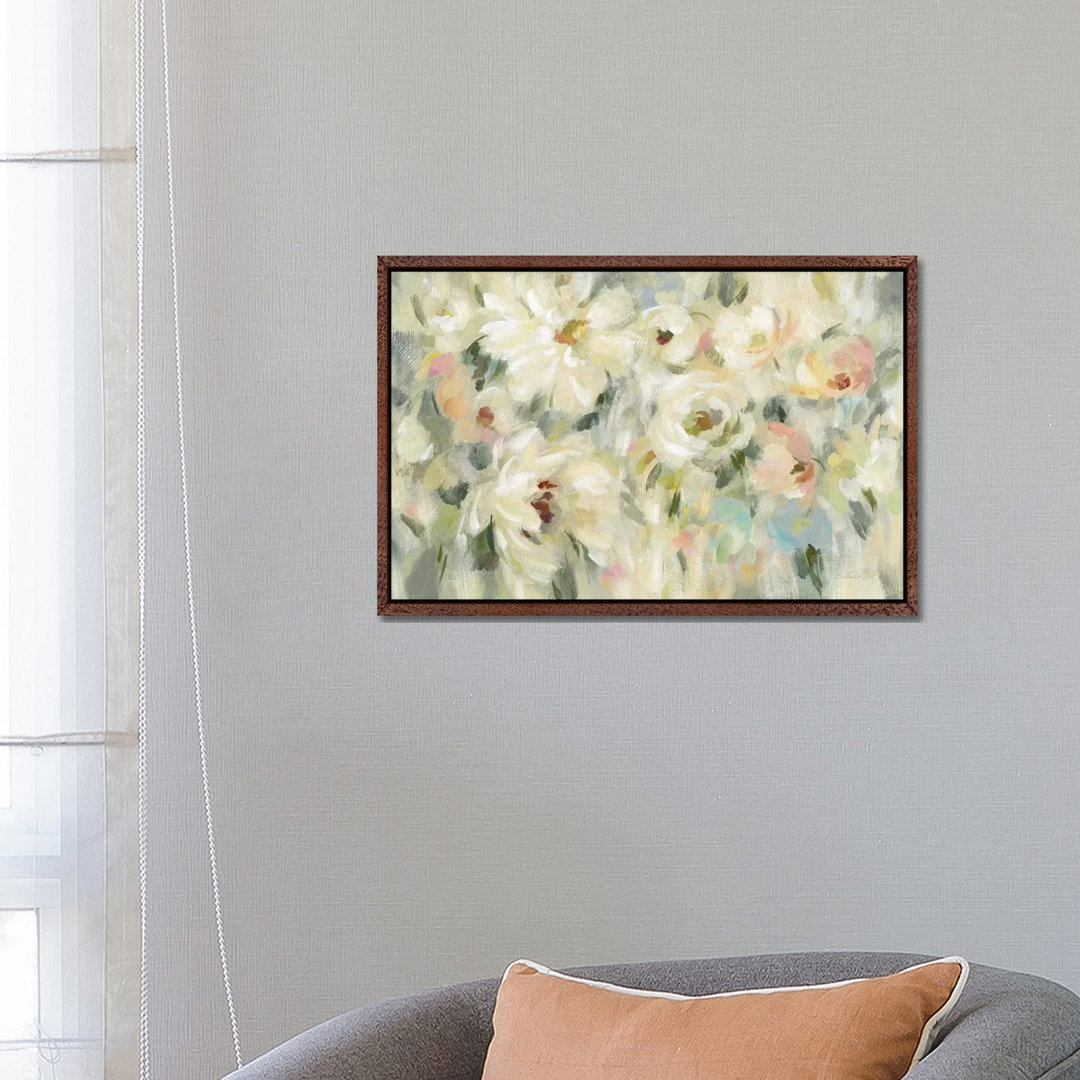 Expressive Pale Floral von Silvia Vassileva - Galerie Giclée auf Leinwand