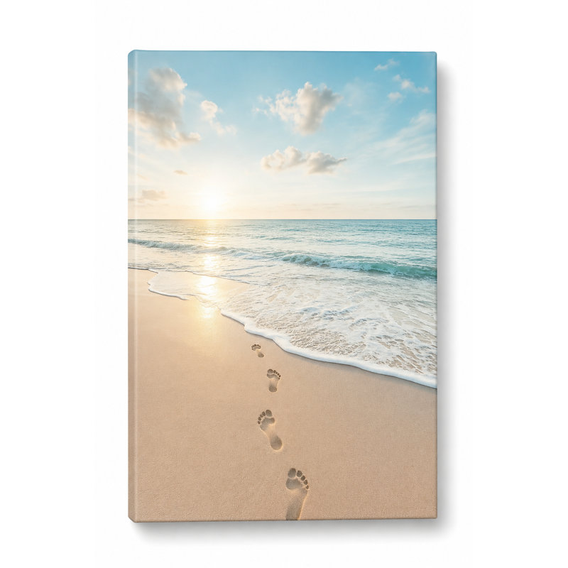 «Footprints of Peace - Coastal Shoreline», art mural sur toile, H 24 po x l 16 po
