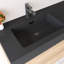 Meuble-lavabo mural 60 po avec lavabo à surface solide noir 60 po-475304357