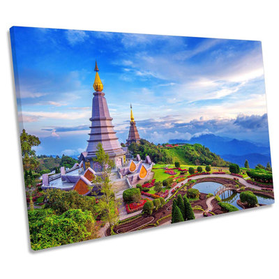 Temple Chiang Mai Thailand - Wrapped Canvas Print