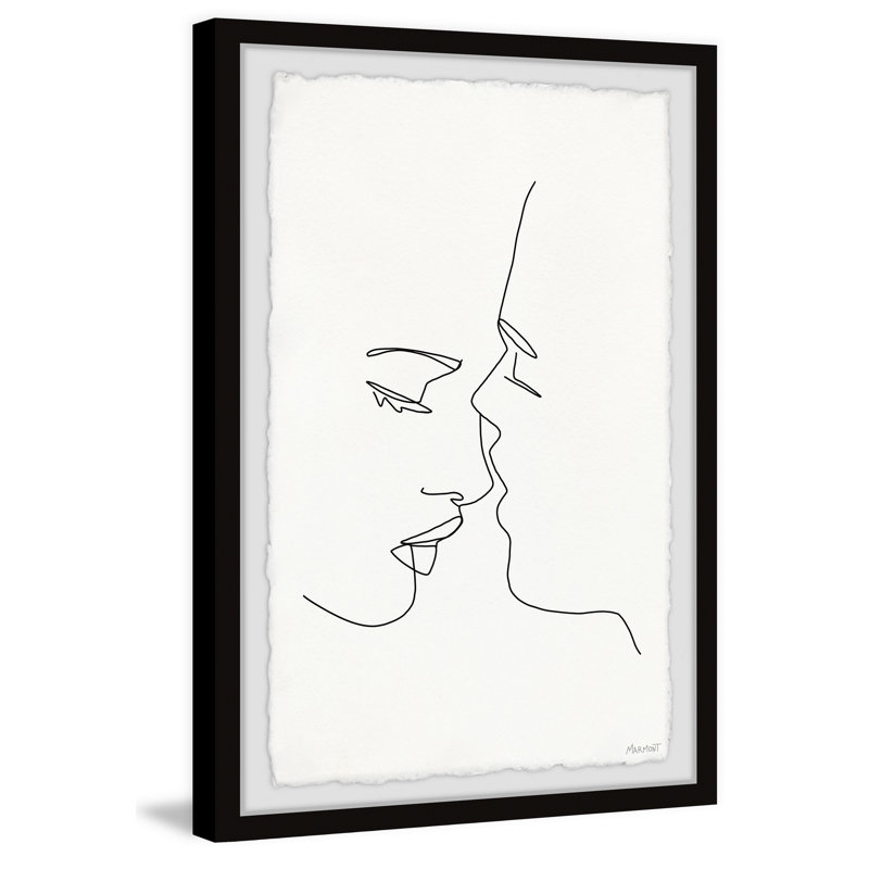 Just a Kiss par Marmont Hill - reproduction de cadre photo, H 24 po x l 16 po x P 1,5 po