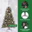 Arbre de Noël artificiel vidaXL avec 150 lumières DEL vertes 59,06 po