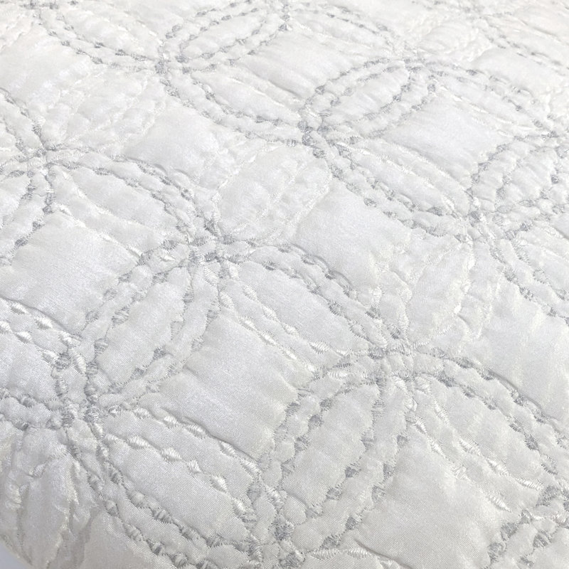 Circles Embroidered Reversible Throw Pillow