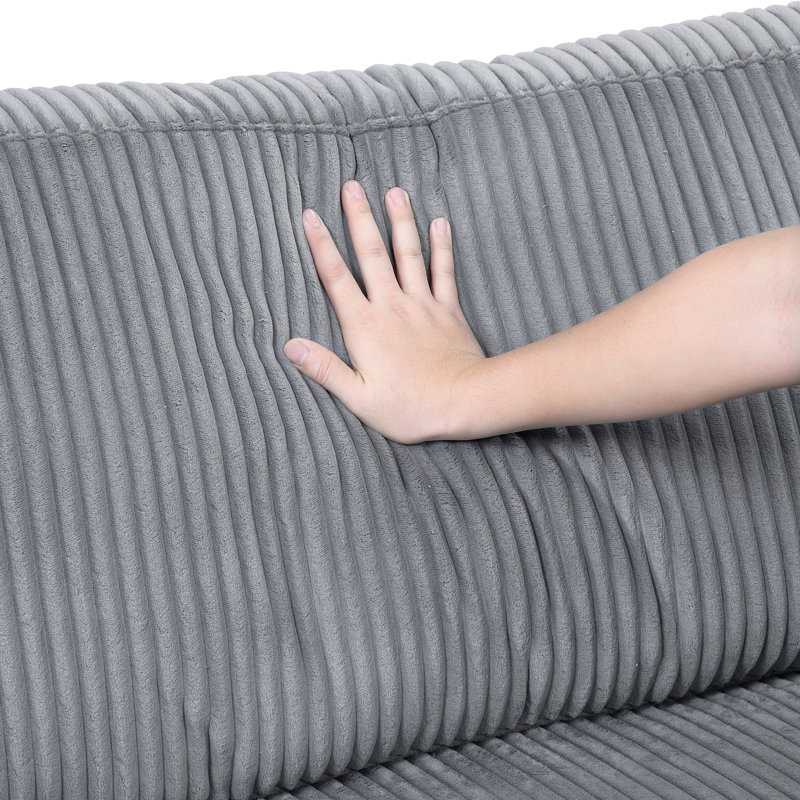 Canapé modulaire en U 4 pièces Olsen, Grey Corduroy