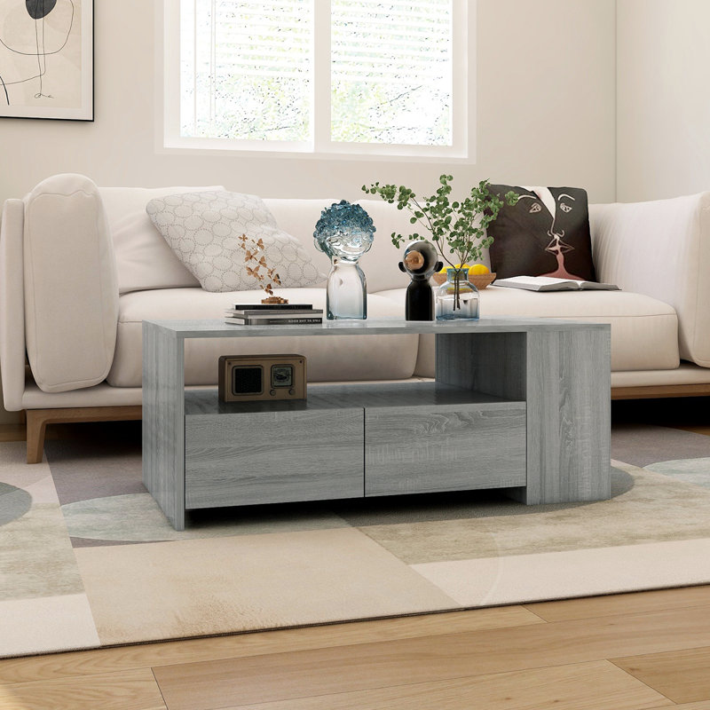 Jahmyah Coffee Table Couch Table Indoor Furniture Engineered Wood, Grey Sonoma