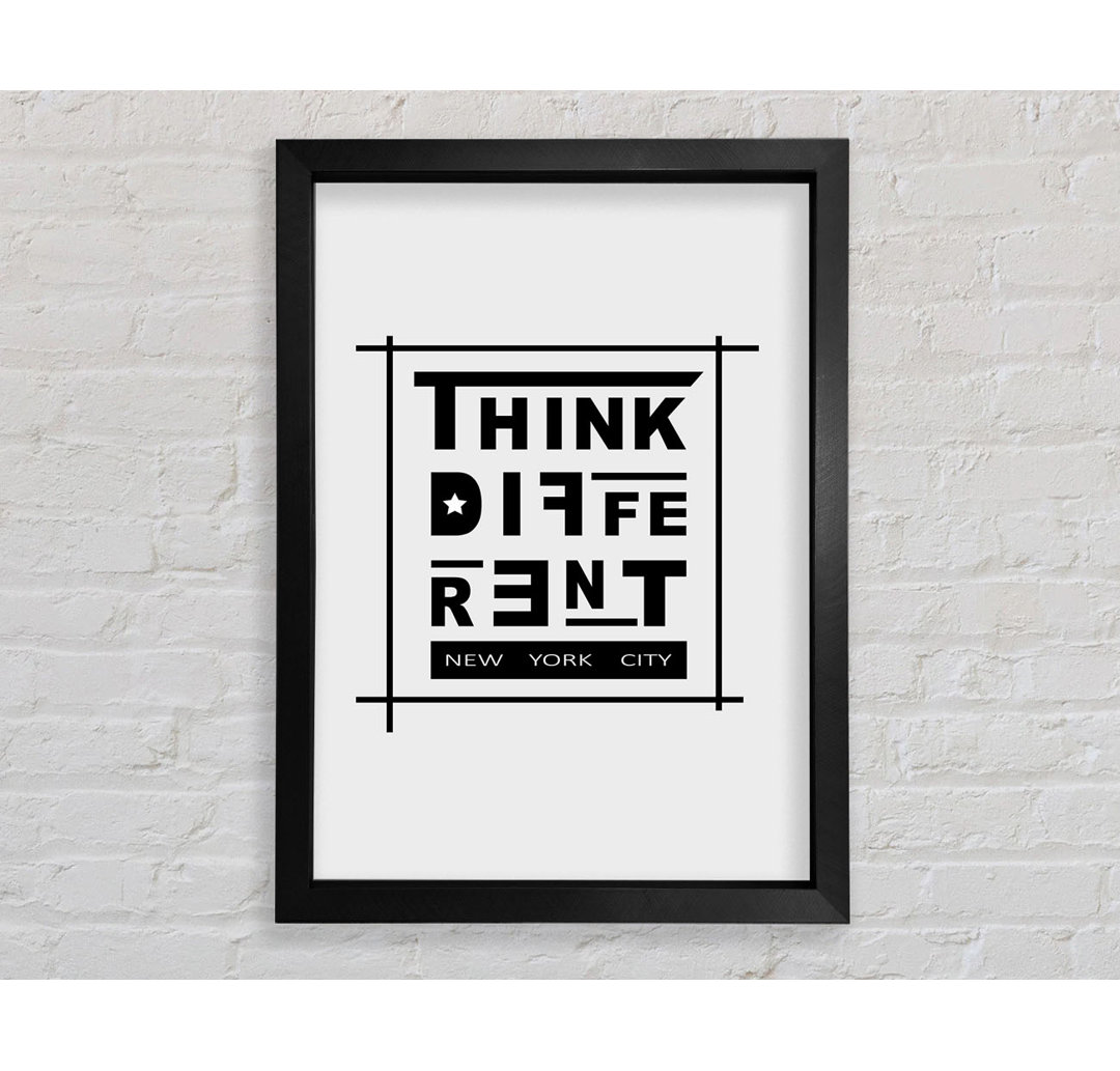 Think Different - Single Picture Frame Typography