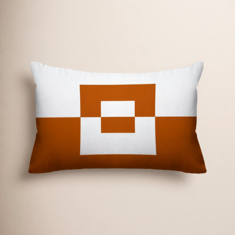 Coussin lombaire intérieur / extérieur Luella, Orange brûlé