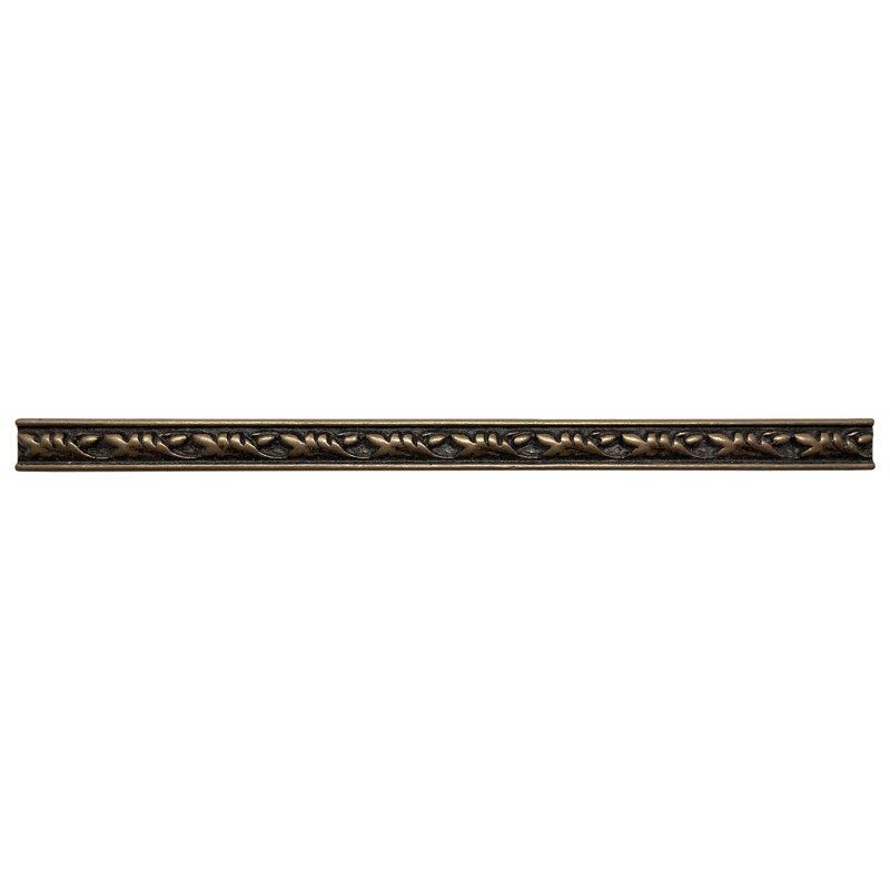 Carreau Listello en métal 0,5 po x 8 po Olive Branch, Bronze