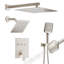 3-Function Dual Shower Head Pressure-Balanced Shower System With 4 Sprays Handheld-109312752