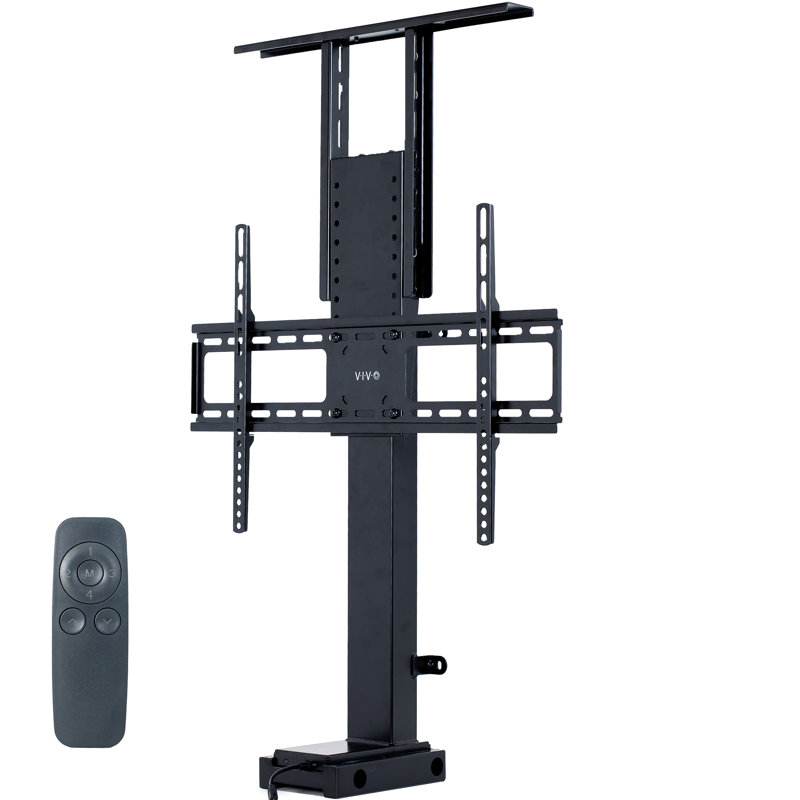Black Motorized TV Stand Lift for 32" to 55" Screens