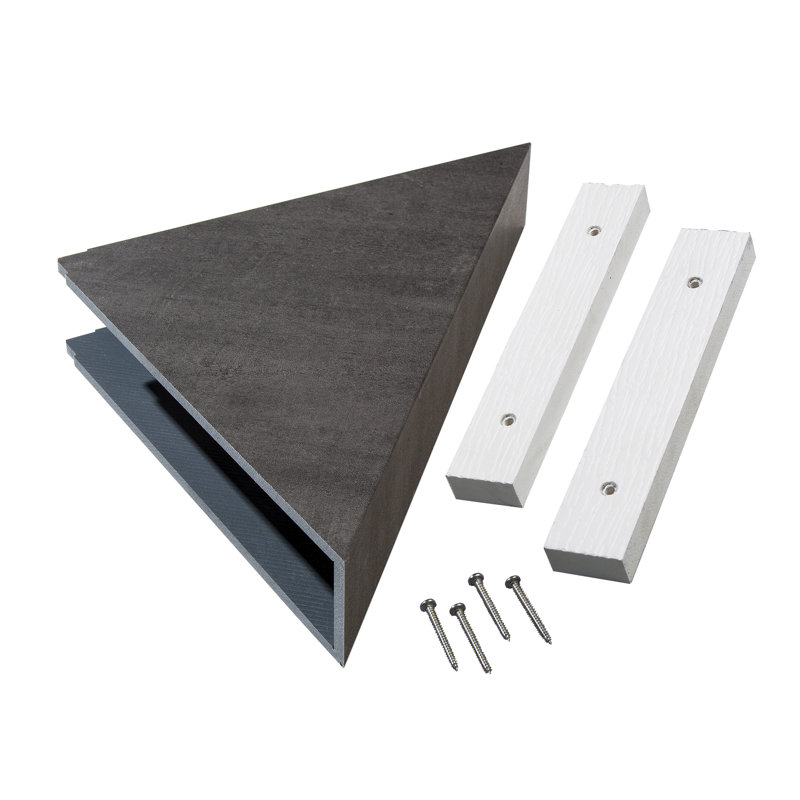 Ashen Slate Waterproof PVC Corner Shower Shelf