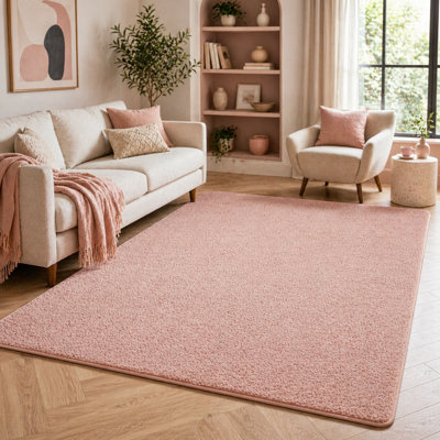 Blush Pink Modern Area Rug