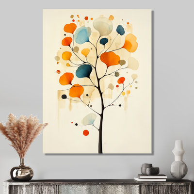 Amber Canopy - Abstract Tree Wall Art, Metal Print